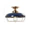 Hello Honey® 13" Wide Caged Dome Metal Semi-Flush Mount Ceiling Light